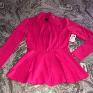 Super cute bright pink zip up!
